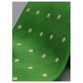Ralph Lauren-Corbata Verde avec Puntos Blancos-Vert