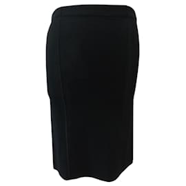 Valentino Garavani-Schwarzes Kleid aus Leinen-Schwarz