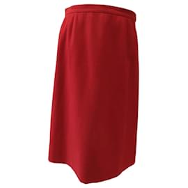 Jaeger-Falda Roja de Lana-Vermelho