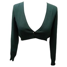 Twin Set Short Jacket Green Viscose Green