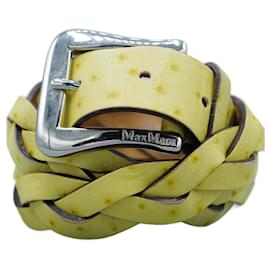 Max Mara-Cinturón Trenzado Amarillo-Amarelo