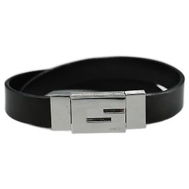 Gucci Cinturón De Cuero Negro Negro
