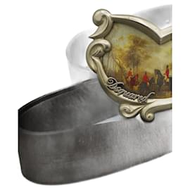 Dsquared2-Gürtel mit Hebilla-Platte mit Malerei-Braun