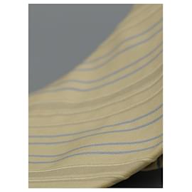 Hermès-Corbata Amarilla a Rayas azules-Yellow