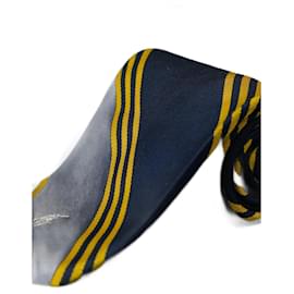 Polo Ralph Lauren-Corbata Azul a Rayas Amarillas-Blu