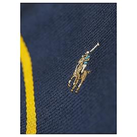 Polo Ralph Lauren-Corbata Azul à Rayas Amarillas-Bleu