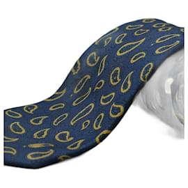 Alfred Dunhill-Corbata Azul com Design-Azul