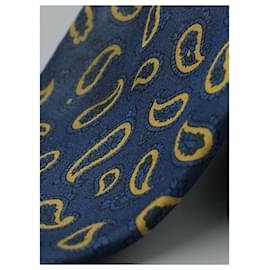Alfred Dunhill-Corbata Azul con Diseño-Azul