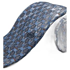 Gucci-Corbata Azul con Diseño de Bailarinas-Blu