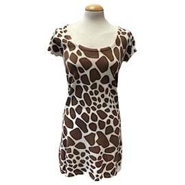 Autre Marque-Kleid mit Animalprint-Braun