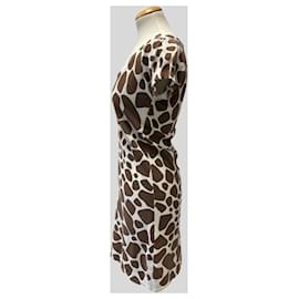 Autre Marque-Vestido Animal Print-Marrom