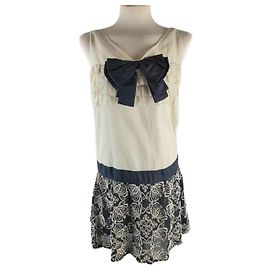 Autre Marque Vestido Beige con Lazo Beige