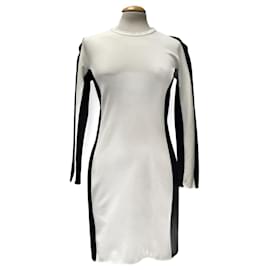 3.1 Phillip Lim-Vestido Branco e Negro-Branco