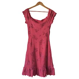 KOOKAÏ-Vestido Frambruesa com Flores-Vermelho