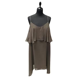 Bcbg Max Azria-Vestido de Tirantes Marron-Marrom