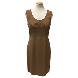 Guy Laroche Robe Marron sin Mangas Marron