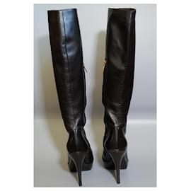 Yves Saint Laurent-Stiefeletten aus Leder Schwarz-Schwarz