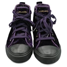Ralph Lauren-Botines de Terciopelo Morado-Purple