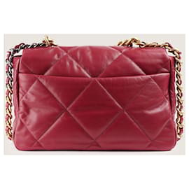 Chanel-19 Grand sac à rabat-Rouge
