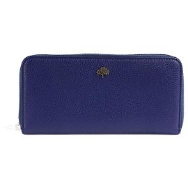 Mulberry 8 Card Zip Around Wallet Blue