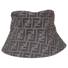 Fendi-Reversible FF Bucket Hat-Brown