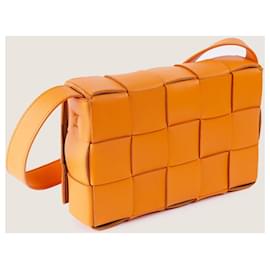 Bottega Veneta-Cassette Crossbody Bag-Orange