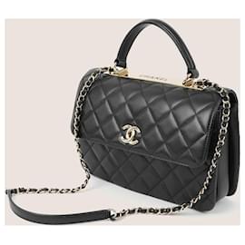 Chanel-Bolso CC Trendy con asa superior-Negro