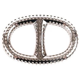 Hermès Chaine d'Ancre Perforee Scarf Ring Silvery