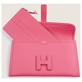 Hermès-Evercolor Mini Jige Clutch-Pink