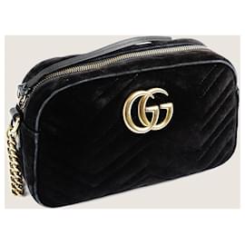 Gucci-bolsa para cámara GG Marmont-Negro