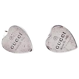 Gucci-Heart Earrings Sterling Silver-Silvery