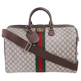 Gucci-Large Ophidia Duffel Bag-Brown