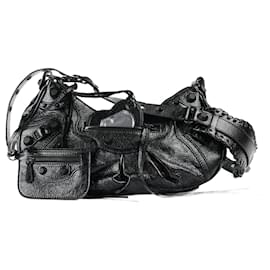 Balenciaga-Le Cagole Small Shoulder Bag-Black