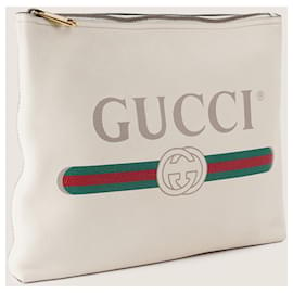 Gucci-Custodia con stampa logo-Bianco