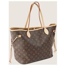 Louis Vuitton-Bolso shopper Neverfull MM-Castaño