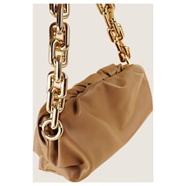 Bottega Veneta-Chain Pouch Shoulder Bag-Brown