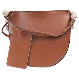 Prada-Prada Cord Shoulder Bag-Brown