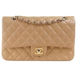 Chanel-Classic Medium lined Flap Bag-Beige
