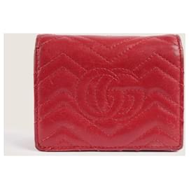 Gucci-Porta carte Marmont-Rosso