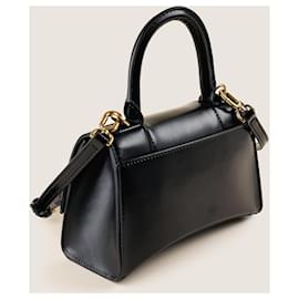 Balenciaga-Hourglass XS Handbag-Black
