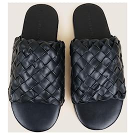 Bottega Veneta-Mulas entrelazadas, 42-Negro