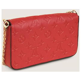 Louis Vuitton-Sac porté épaule Pochette Félicie-Rouge