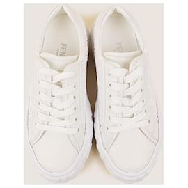 Fendi-Force Logo Sneakers-White