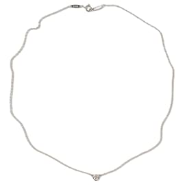 Tiffany & Co-Diamanten am Stück Halskette-Silber