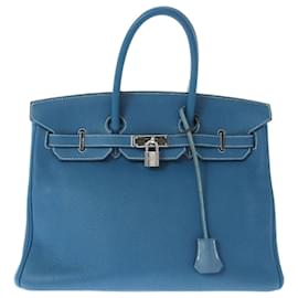 Hermès-Birkin 35 Sac-Bleu
