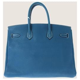 Hermès-Birkin 35 Bolsa-Azul