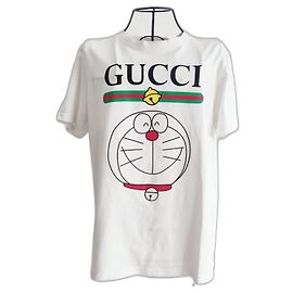 Camiseta Gucci Limited Edition x Doraemon blanca de algodón Blanco