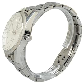 Tag Heuer-Tag Heuer Silver Automatic Stainless Steel Carrera Twin-Time Watch-Silvery