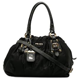 Prada-Prada Black Tessuto Satchel-Black