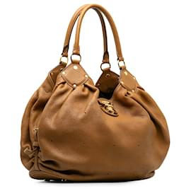 Louis Vuitton-Louis Vuitton Brown Monogram Mahina XL Hobo-Braun